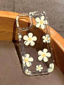 Funda para teléfono (1 unidad) con estampado floral, transparente, resistente a golpes y caídas, fabricada en TPU suave y goma. Compatible con phone 1/12/13/14/15/15 Pro/15 Plus/15 Pro Max/X/XS/XR/11 Pro/12 Pro/13 Pro/14 Pro/11 Pro Max/12 Pro Max/13 Pro Max/1 - Multicolor - Ver 3