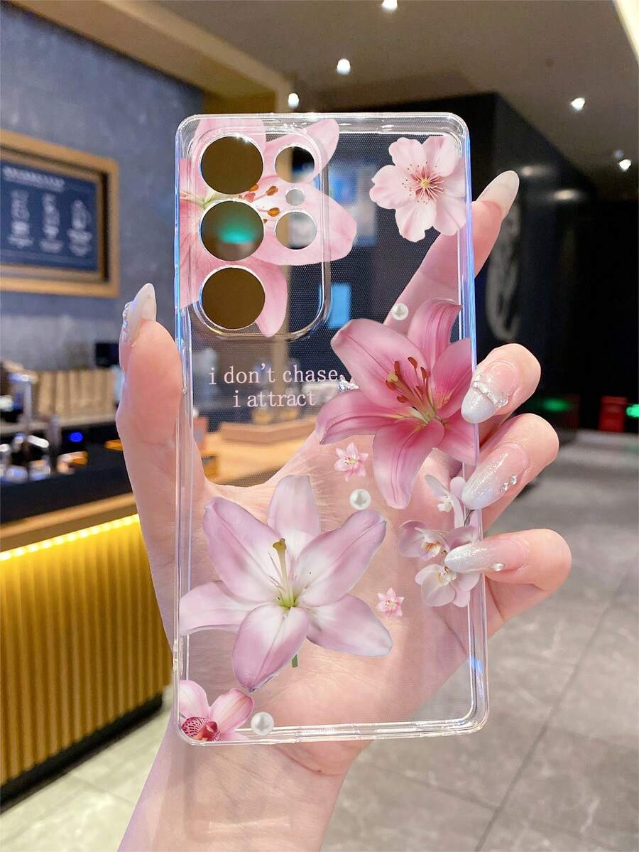 1个花朵珍珠装饰手机壳，精准摄像头孔位设计，兼容三星、苹果、Nothing、Pixel、INFINIX、小米、Redmi等品牌手机，防水防震防摔防刮花，国际版，非国内版 - 彩色 - 查看 1