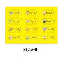 Custom Name Labels With Cute Patterns, Suitable For Sewing On Garments, Quilts, Backpacks, Hats, Dolls, And Hand-Knitted Items. Ideal For Daycare And School Stationery.Name Labels, Customized Labels, Daycare Labels