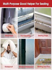 1 rolka taśmy uszczelniającej do okien, wodoodporna taśma uszczelniająca i izolacyjna, taśma klejąca, uszczelki okienne, do uszczelniania basenów, kuchni, okien, dekoracji wnętrz, różnych powierzchni używanych w domach i restauracjach
