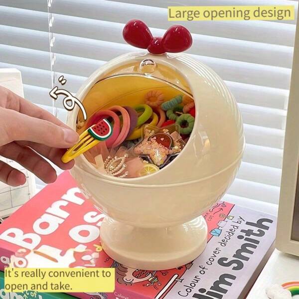 1 pièce Boîte de rangement pour accessoires de mode, boîte de rangement de bureau, peut ranger les bandeaux, pinces et boîte de rangement pour bijoux mignons, distributeur de bonbons et de collations mignon, léger, sans alimentation requise, parfait pour les essentiels de dortoir. Un incontournable pour la rentrée scolaire Shouna