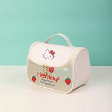 Sanrio 1PC Sanrio Matte Transparent Makeup Bag Cute Kitty Cat Toiletries Bag Travel Convenient Large Capacity Storage Skin Care Products Beauty Bag Multifunctional Portable Storage Makeup Bag