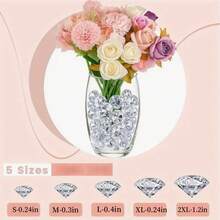 2000 件/袋小尺寸花瓶填充水晶装饰（假水晶石）用于鱼缸造景，彩色亚克力假钻石填充物用于珠宝盒，情人节装饰