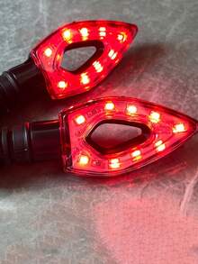 2 件 LED 摩托车灯箭头灯适用于街头运动自行车，通用改装配件，12-24V 工作电压，硬接线电源，无需电池，适用于机动车 - 彩色 - 查看 11