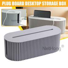 NetHong Cable Storage Box Wire Cable Management Socket Tidy Desk Table Organizer UK - Grey - View 2