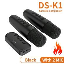 KZ DS-K1 Karaoke Companion Wireless Microphone Bluetooth 5.3 Wireless Moving-Coil Microphones KTV DSP Mixer System 3.5MM AUX Type-C Amplifier Host HIFI Stereo Surround For Wired Speaker/Car Kit/PC/TV/Projector/Phone