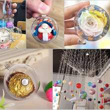 50mm Clear Acrylic Fillable Spheres - 12-Pack Transparent Ball Ornaments For Events And Home Decor - 50mm 12pcs - 查看 7