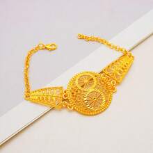 Dubai Gold Jewelry Set, African Bride Wedding Jewelry Set, Nigeria Necklace Bracelet Earrings Ring Jewelry - Yellow Gold - View 6