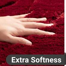 Large Bath Rug Runner Ultra Absorbent Light Gray Bath Mat, Non-Slip Microfiber Carpet For Bathroom, Shower & Tub, Easy Wash & Dry - Red - View 4