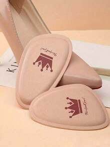 1pair Women's Half Size Shoe Inserts, Anti-Slip Breathable Sweat-Absorbing Foot Pads