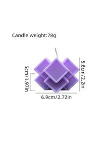 1pc Handmade Geometric Cube Shaped Candle, Decorative Candle, Scented Candle, Suitable For Home Decor, Fireplace, Living Room, Center Pieces, Office, Holiday Gifts
