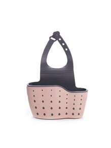 1pc Kitchen Organizer, Adjustable Snap Sink Sponge Holder, Kitchen Hanging Drain Basket, Kitchen Gadget