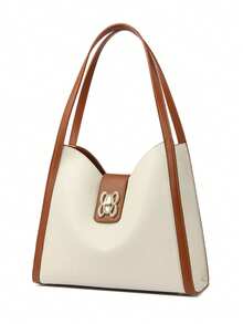 时尚大容量单肩包 PU 皮革配毛绒吊坠斜挎包复古手提包女士女孩时尚设计师手提包女士皮革斜挎包单肩手提包别致女士晚装钱包