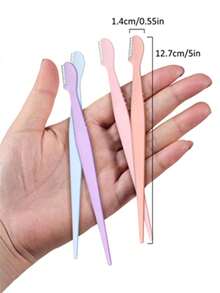 Set 10/5 buc. aparate de ras pentru sprâncene în culori asortate, instrumente de înfrumusețare pentru tuns sprâncene cu mâner drept, dispozitiv de epilare unisex din oțel inoxidabil cu capac protector, potrivit pentru începători pentru a evita zgârieturile faciale sau corporale