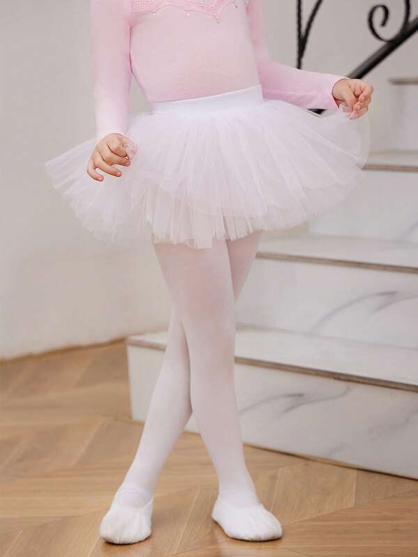 Mallas delgadas para ballet para niñas, leggings de alta elasticidad para actuación, ejercicio y gimnasia