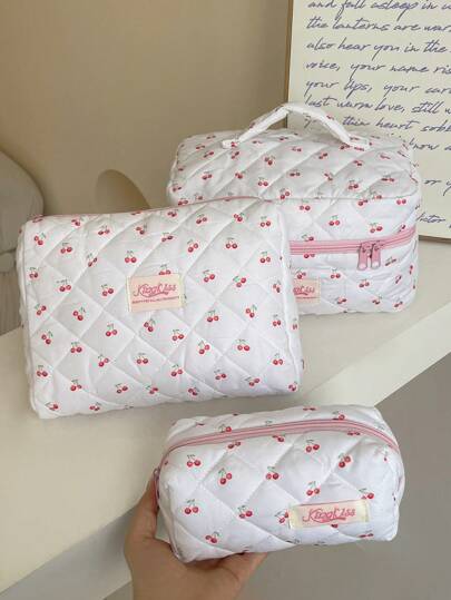 1 PC/Set Red Cherry White Print Quilted Makeup Pouch Makeup Bag,Fashionable Cute Multi-Function Portable Large Capacity Make Up Bag With Zipper,Makeup Bags,Small Makeup Bag Makeup Case,Cute Makeup Bag,Cosmetic Bags,Sanitary Napkins Bag,Valentine's Day,Wired Earphone,Travel Makeup Bag Skincare Cosmetic And Beauty Bag,Make Up Bags For Women,Nurses,School Girls,Holiday Gift Back To School Gifts Bag,Room Decor, Bags,Makeup Bag,Vanity,Travel,Make Up Bag,Travel Essentials,Organizer,Storage,Travel Essential,Makeup Organizer,Makeup Bags,Toiletry Bag,Desk Organiser,Cosmetic Bag,Makeup Pouch,Make Up Organize,Vanity Accessories,Make Up Pouch,Makeup Bags,Cosmetic Bag,Makeup Organiser,Travel,Makeup Pouch,Bag,Vanity,Make Up Pouch,Travel Essentials,Pouch Bag,Travel Essential,Vanity Accessories,Small Makeup Bag,Makeup Pouch,Cosmetic Bag,Travel Essential,Large Capacity,Large Makeup Bag