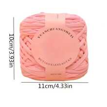 1 Stück 280 g dicker, hochelastischer Polyestergarn T-Shirt Garn zum Stricken, Häkeln von Kleidung, Taschen, Hausschuhen - Bastelseidenband Garn