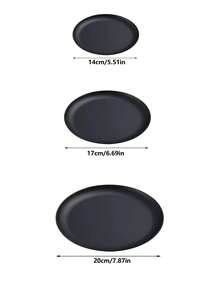 1pc Ins Style Black Premium Dessert Plate, Stainless Steel Tea & Snack Display Plate, Afternoon Tea Cake & Fruit Plate - Black - View 8