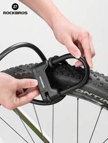 ROCKBROS 无钥匙踏板车锁，高强度防盗，易于存放，适用于自行车、摩托车、踏板车 - 彩色 - 查看 1