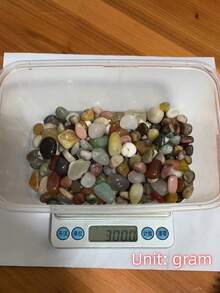 天然玛瑙水晶砾石 - 适用于水族馆、盆景和玻璃容器的装饰石 造景水族箱石 适用于水族馆的气石