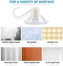 1st Choice Plastic Suction Cup Hooks, 4 Pack Ultra Heavy Duty Power Lock Vacuum Traceless Smooth Waterproof Oil-Proof Wall Shower Kitchen Window Bathroom Holder