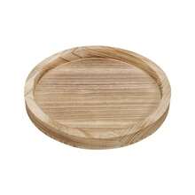 30厘米美式乡村风格木托盘、圆形餐盘、烛台、复古装饰木盘