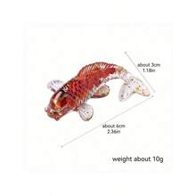 Natural Resin Handicrafts Car Decoration Koi Fish Ornaments Hand-Carved Small Fish Christmas Gift Ideas