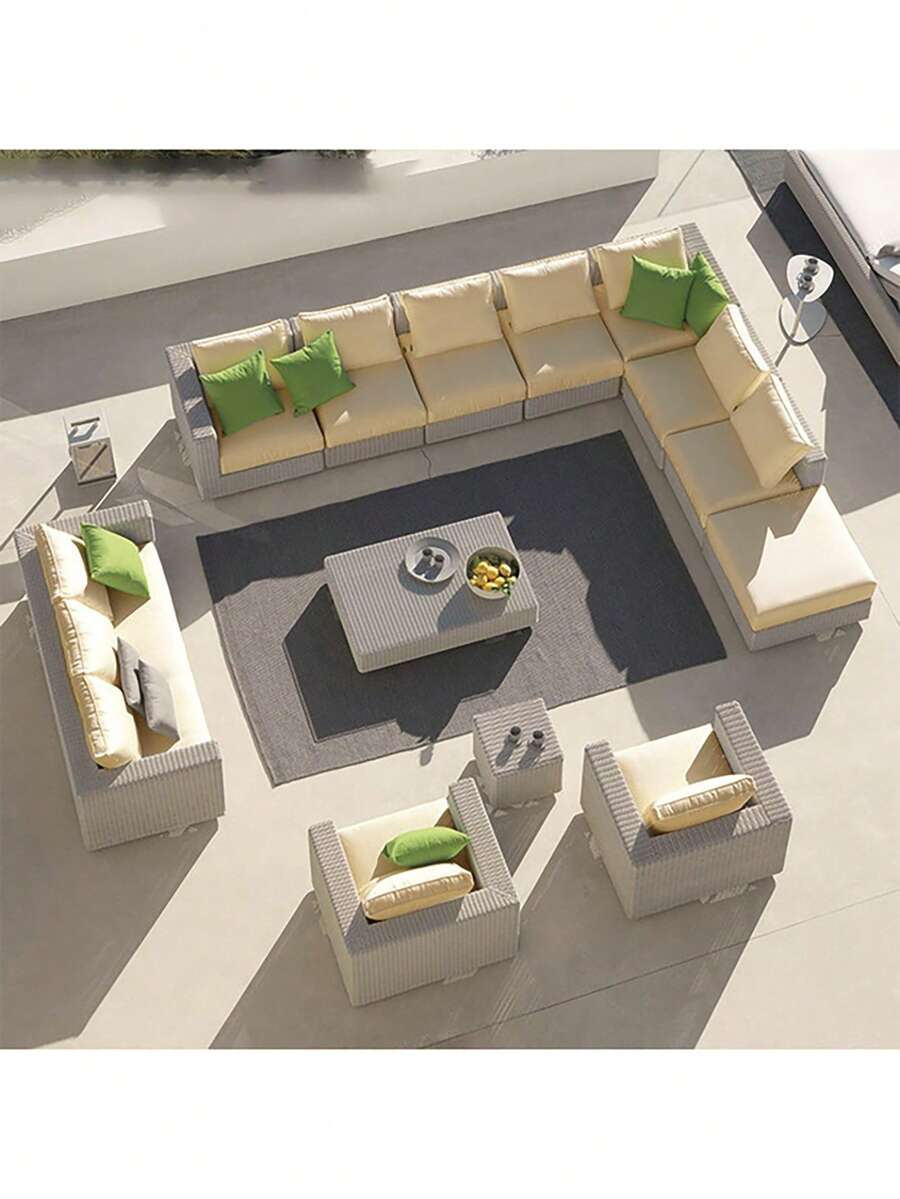 1人2人3人4人靠背套L型沙发牛奶丝田园坐垫套户外坐垫套替换沙发套户外坐垫套斜纹布璇玑家具保护套沙发套