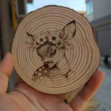 1 Stück Hölzerner runder Teller mit Lasergravur, geeignet für Hochzeitsdekoration zum Aufhängen, Hochzeitsfeier Segen, personalisierte Foto-Lasergravur, klassisch und langanhaltend