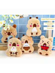 2025新品 - 可爱水豚节日冒险系列超大儿童毛绒公仔钥匙扣盲盒，时尚背包挂件，欧美INS时尚，必备收藏玩具 - 圣诞礼物 - 万圣节礼物 - 完美礼物 - 彩色 - 查看 2