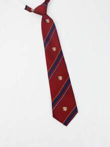 1 Peça Gravata Retrátil de Sarja da Moda, Gravata de Uniforme Escolar de Estudante, Laço, Adequada para Participar da Cerimônia de Abertura, Etc., e Adequada para Combinação Geral Diária.