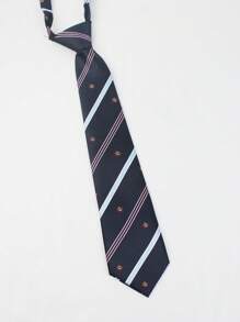 1 Peça Gravata Retrátil de Sarja da Moda, Gravata de Uniforme Escolar de Estudante, Laço, Adequada para Participar da Cerimônia de Abertura, Etc., e Adequada para Combinação Geral Diária.