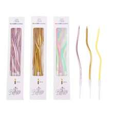 6pcs/12pcs Curve Colored Candle, Birthday Candle, Birthday Cake Decoration Plug-In, Birthday Cake Decoration, Cake Decoration, Baking Supplies, Baking Decoration
