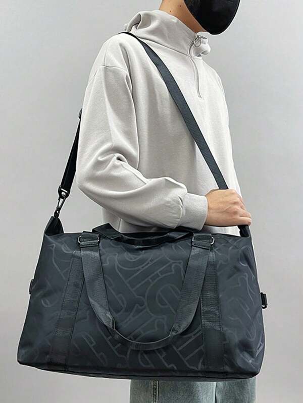 Men's Casual Sports Gym Duffle Bag With Wet Dry Separation, Lightweight Shoulder Bag For Outdoor Travel