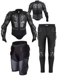 Veste moto noire renforcée, veste moto renforcée pour la conduite, veste moto respirante pour la conduite (pour les utilisateurs plus grands et plus forts, veuillez acheter des tailles plus grandes)