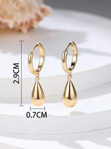 1 Pair Minimalist Geometric Water Drop Design Pendant Earrings, Fashion Jewelry Gift For Women, Perfect For Dates, Parties