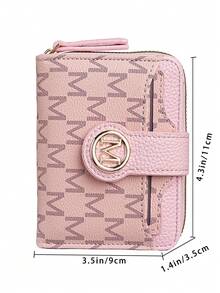 New Lychee Grain Letter Wallet Multi-Card Slots & Pockets Short Style Small Women Bag Thick Retro Fashion Small Coin Purse For Women Wallet Mini Wallet Purse Wallet Small Wallet Cute Wallet Wallet