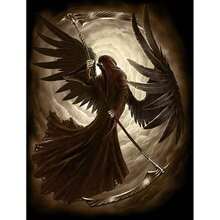 1 件 DIY 全圆形水钻死亡天使头骨水钻水钻画死亡之神马赛克图片十字绣家居装饰万圣节装饰秋季装饰房间装饰