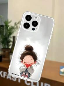 1 ốp lưng điện thoại TPU trong suốt hình trái tim cô gái, chống sốc, bao phủ toàn diện, tương thích với Apple 16, 15, 14, 13, 12, 11 Pro Max và các dòng khác. Chống nước, chống rơi, chống trầy xước. Phiên bản quốc tế, không phải phiên bản nội địa. - Nhiều màu - Xem 2