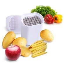 1PCS French Fry Cutter Natural Cut Rapid Slicer Vegetable Potato Tool Food Veggie Dicer Veg Chopper Kitchen Gadgets For Home Use - trắng - Xem 7