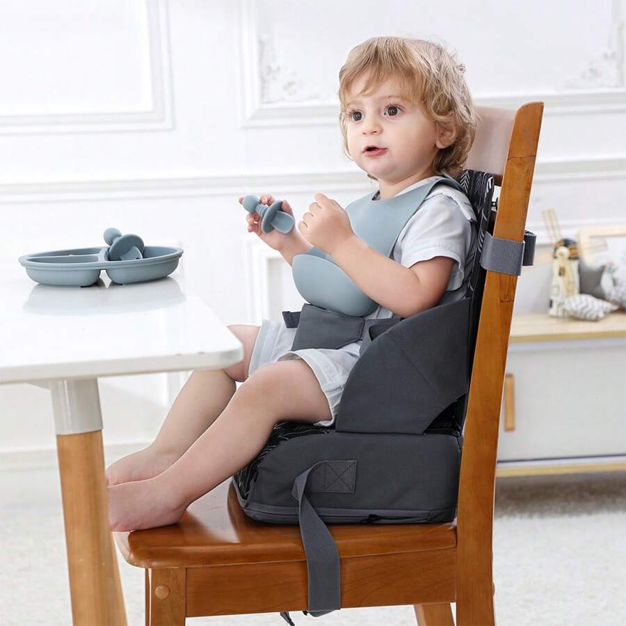 1pc Foldable Baby Booster Seat Cushion, Portable Height-Increasing Cushion For Kids, Non-Slip Toddler Dining Chair Booster
