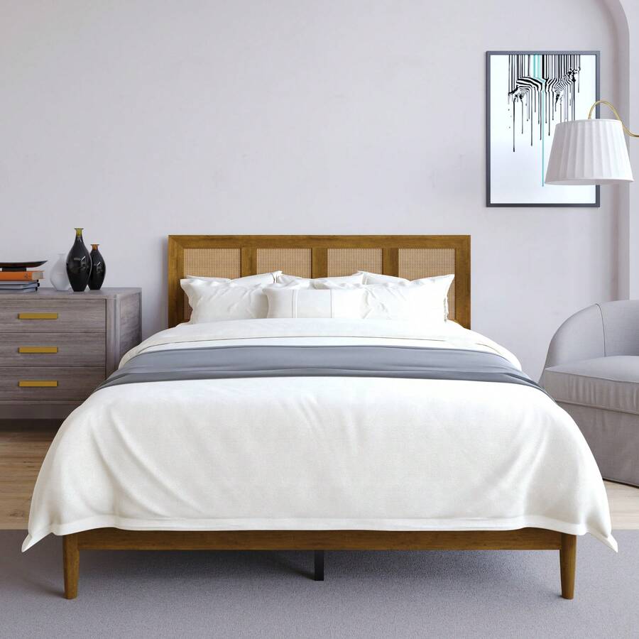 Home Design Skokie Platform Bed - Brown - View 1