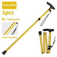 Customized Multi-Functional Outdoor Hiking Stick/Trekking Pole, Foldable & Telescopic For Traveling, Elderly, Sturdy 5-Section Ultra-Short Hiking Stick/Cane, T-Grip Handle, Corporate Logo Customized Gift, Graduation/Christmas/Back To School Gift