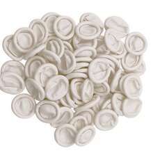 6Set (100pcs/Set)Disposable Rubber Latex Finger Cots ESD Fingertips Gloves For Repairs - White - View 2