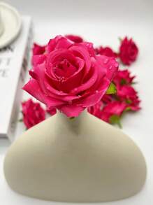 20/10/1pc Artificial Flowers Light Pink Roses Flower Heads For Wedding Party Decoration, Cake Decoration And Home Living Room Table Decoration,Fake Plants,Fall Decor,Room,Desk,Garden Decor