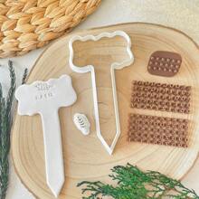 Polymer Clay Cutters For Herb And Vegetable Plant Markers - With Alphabet & Number Stamp Ideal For DIY Fruit, Flower, And Seed Labels, Herb Signs, Name Plates, Garden Tags. Essential Clay Tools For Garden Decoration