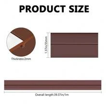 35mm X 1m Heavy Duty PVC Door Bottom Draft Excluder - Windproof Weather Stripping Seal Strip For Doors & Windows, Gap Blocker Tape