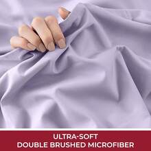 Mellanni King Fitted Sheet - Iconic Bedding Sheets With Up To 16 Inch Deep Pocket - Soft & Cooling - Fade & Stain Resistant - 1 PC (King, Light Blue) - 1356 Violet - 查看 6