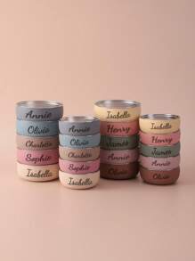 2PCS Personalized Customization Name Children Feeding Bowl With Silicone Sleeve Inner Stainless Steel Self Feeding Tableware Print On Demand Children Essentials