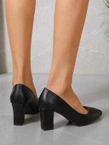 Geeyea Ladies' Elegant And Sexy Pointed High Heels - 黑色 - 查看 5